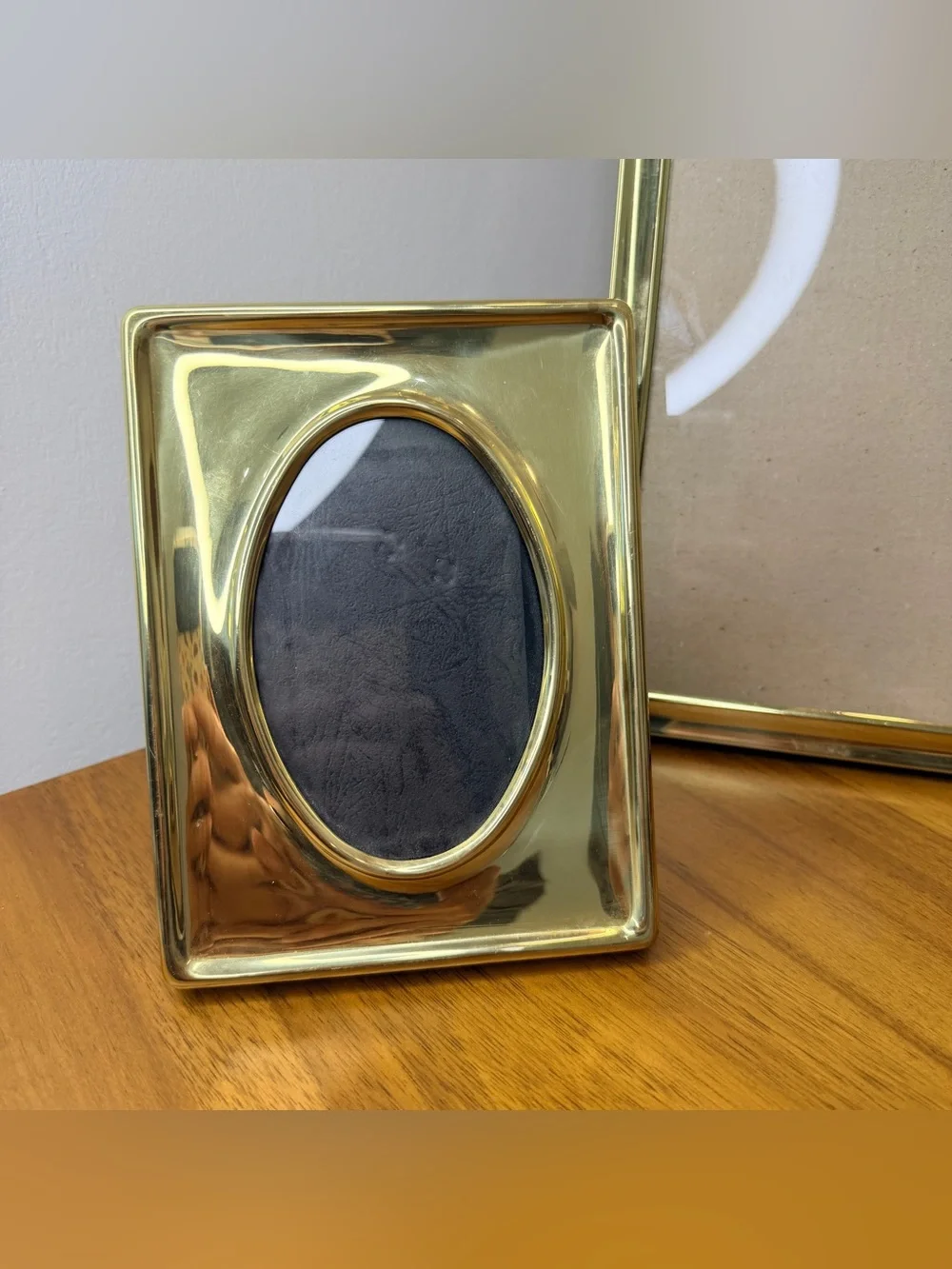 Vintage Gold Brass Photo Picture Frame Set of 3 Textured Smooth Mismatched